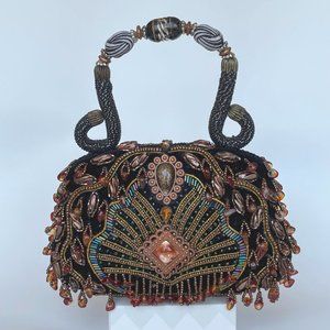 Vintage Beaded Evening Clutch Bag